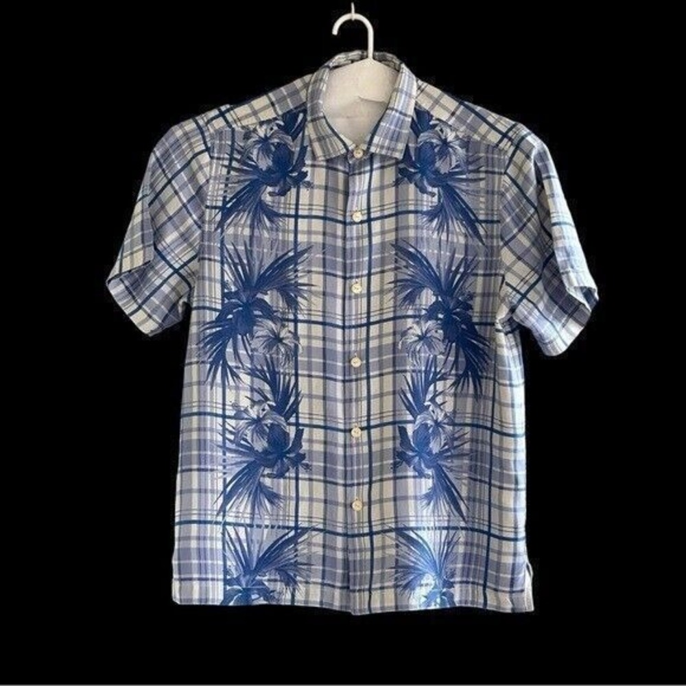 Tommy Bahama Silk/Linen Hawaiian Style Shirt Size Med - Picture 3 of 9